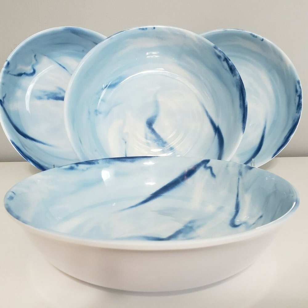 Sigrid Olsen Marble Blue Bowls Set of 4